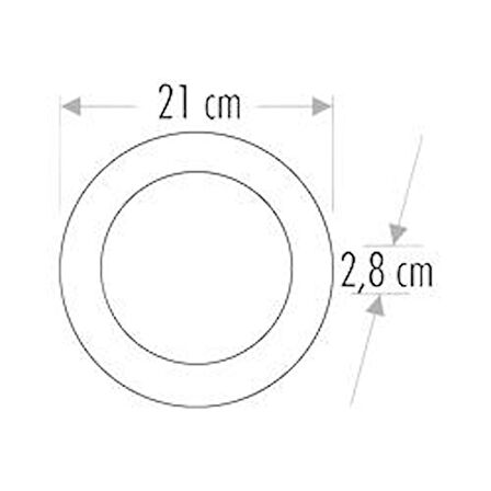 CT-5233 18W/3200K ALM. S.Ü LED ARMATÜR YUV. (GÜNIŞIĞI-6ADET) CATA