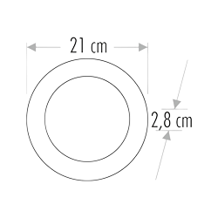 CT-5233 18W/6400K ALM. S.Ü LED ARMATÜR YUV. (BEYAZ) CATA