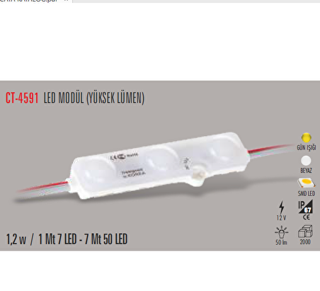 CT-4591 1,2W G.IŞIĞI MODÜL LED CATA