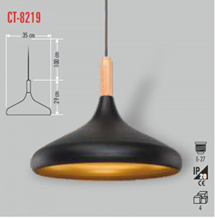 CT-8219 DEKORATİF SARKIT ARMATÜR(AMPULSUZ) CATA
