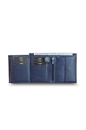 Guard Çok Bölmeli Dikey Lacivert Deri Erkek Cüzdanı - GRD2403XW22314