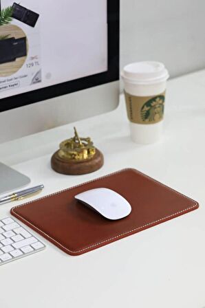 Guard Dikiş Detaylı Taba Deri Mouse Pad 26 x 20 - GRD2403XW22321