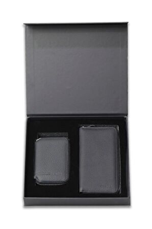 Guard Hediyelik Siyah Portföy  -  Cüzdan Seti - GRD2403XW22387
