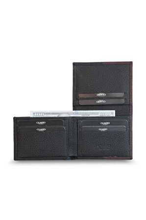 Guard Mat Bordo/Siyah Deri Erkek Cüzdan - GRD2403XW22401