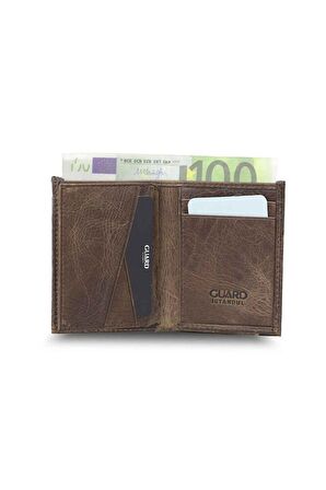Guard Minimal Antik Kahve Deri Erkek Cüzdanı - GRD2403XW22418