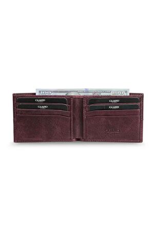 Guard Antik Bordo İnce Klasik Deri Erkek Cüzdanı - GRD2403XW22423