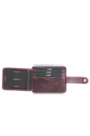 Guard Dikey Crazy Bordo Deri Kartlık - GRD2403XW22452