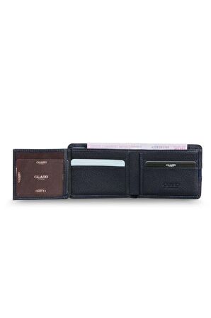 Guard Lacivert Spor Şeritli Deri Erkek Cüzdanı - GRD2403XW22528