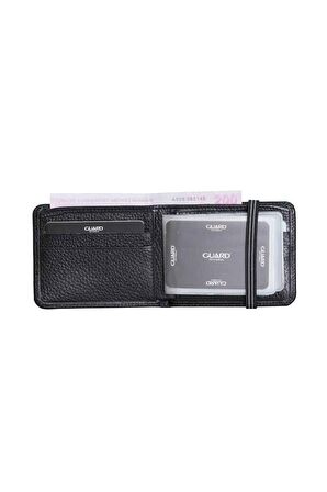 Guard Lastikli Spor Hakiki Deri Siyah Cüzdan - GRD2403XW22532