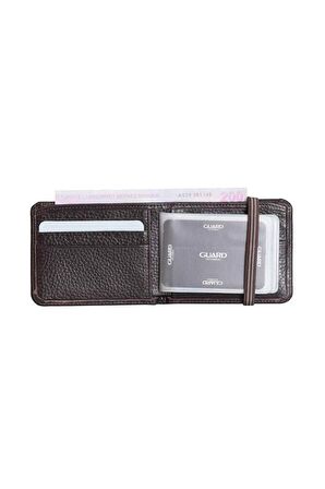 Guard Lastikli Spor Hakiki Deri Kahverengi Cüzdan - GRD2403XW22533