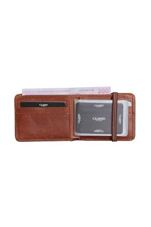 Guard Lastikli Spor Hakiki Deri Antik Taba Cüzdan - GRD2403XW22534