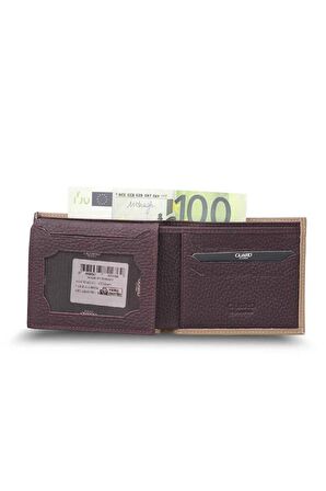 Guard Mat Gül Kurusu - Bordo Yatay Deri Cüzdan - GRD2403XW22278