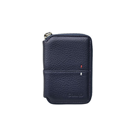Guard Lacivert Hakiki Deri Fermuarlı Mini Cüzdan - GRD2407XT1844