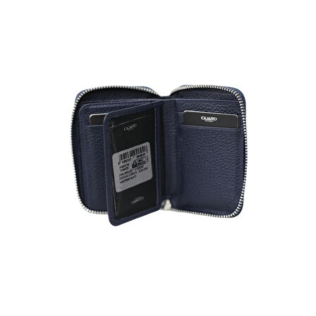 Guard Lacivert Hakiki Deri Fermuarlı Mini Cüzdan - GRD2407XT1844