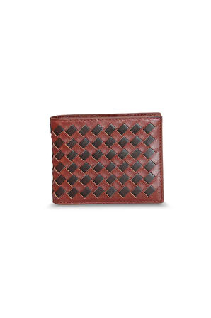 Guard Örgü Desenli Taba Kahve Hakiki Deri Erkek Cüzdanı - GRD2412WT1067