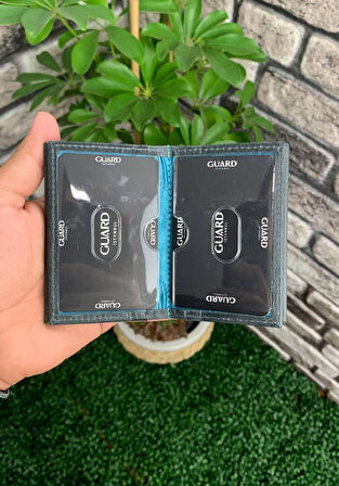 Guard Antik Siyah Hakiki Deri Mini Boy Kartlık - GRD250207WT1050
