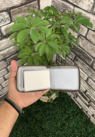 Guard Kahverengi Hakiki Deri Fermuarlı İçi Şeffaf Gözlü Model Kredi Kartlık - GRD250902WT582