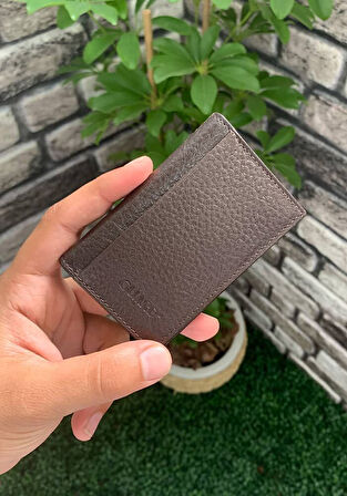 Guard Kahverengi Hakiki Deri Mini Boy Kredi Kartlık - GRD250902WT599