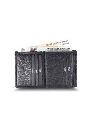 Guard Orta Çift Pisotlu Bozuk Para Gözlü Siyah Erkek Cüzdan - GRD251010WT909