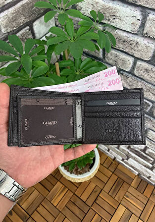 Guard Kahverengi  Hakiki Deri Tek Pisotlu Klasik Model Yatay Erkek Cüzdan - GRD251115WT1115