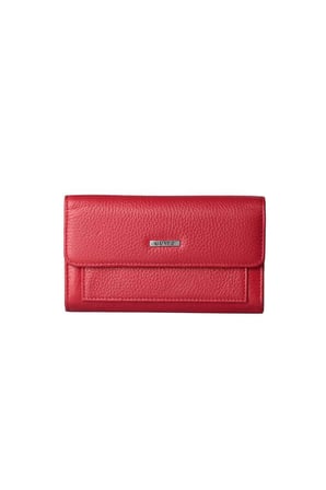 Guard Kırmızı Hakiki Deri Çıt Çıtlı Kadın Cüzdan // GRD260226WT1681