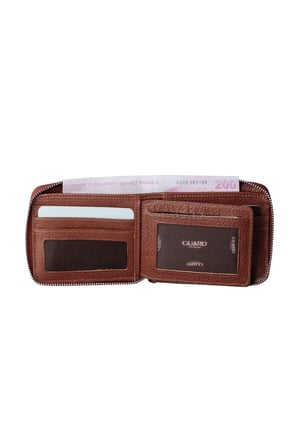 Guard Taba Hakiki Deri Tam Fermuarlı Yatay Model Mini Cüzdan // GRD260226WT1685