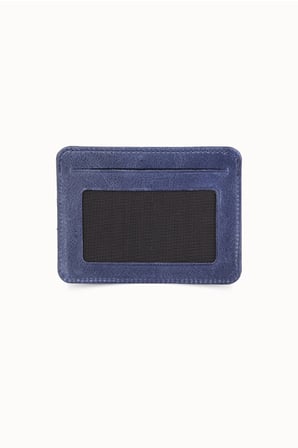 Guard Crazy Lacivert Hakiki Deri Dikey Model Kredi Kartlık // GRD260612WT1472