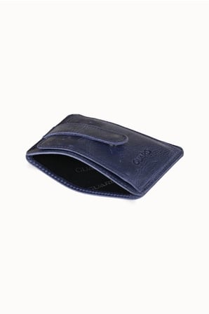 Guard Crazy Lacivert Hakiki Deri Dikey Model Kredi Kartlık // GRD260612WT1472