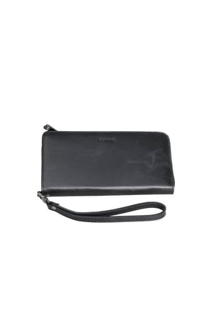 Guard Antik Siyah Hakiki Deri Çok Fonksiyonlu Unisex Portföy Cüzdan ve El Çantası // GRD261010WT1734
