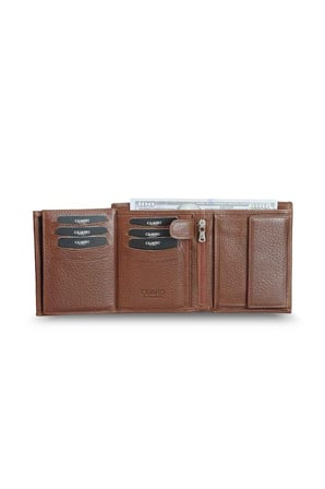 Guard Taba Hakiki Deri Çok Bölmeli Dikey Model Klasik Erkek Cüzdanı // GRD261010WT180