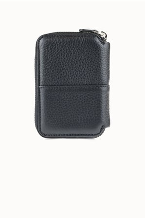 Guard Siyah Hakiki Deri Tam Fermuarlı Mini Boy Unisex Cüzdan // GRD261010WT1842