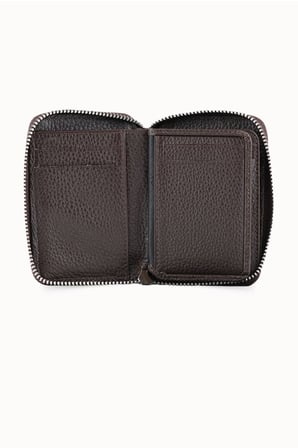 Guard Kahverengi Hakiki Deri Tam Fermuarlı Mini Boy Unisex Cüzdan // GRD261010WT1843