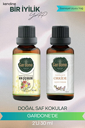 Kırçiçekleri + Orkide (Oda Kokusu Aroma Terapi Buhurdanlık/Difüzör Yağı) Set 2 Adet x 30 ml