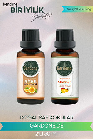 Portakal + Mango (Oda Kokusu Aroma Terapi Buhurdanlık/Difüzör Yağı) Set 2 Adet x 30 ml