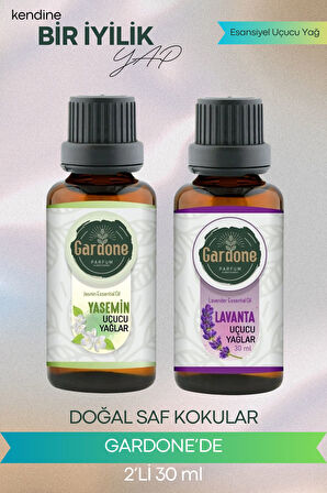 Yasemin + Lavanta (Oda Kokusu Aroma Terapi Buhurdanlık/Difüzör Yağı) Set 2 Adet x 30 ml