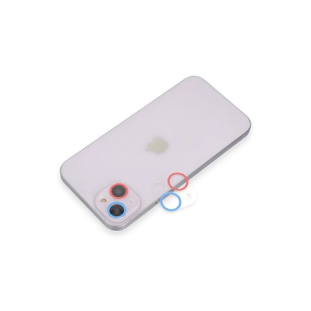 Apple İphone 13 Renkli Kamera Lens Koruma Cam - Pembe-mavi