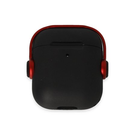 Apple Airpods 2 (2.nesil) Cool Kılıf - Siyah-kırmızı