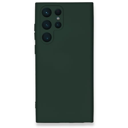 Samsung Galaxy S24 Ultra Kılıf Nano İçi Kadife Silikon - Koyu Yeşil