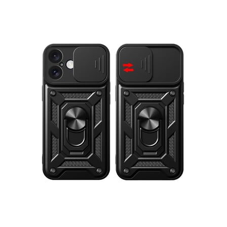 Apple İphone 16 Kılıf Pars Lens Yüzüklü Silikon - Gümüş