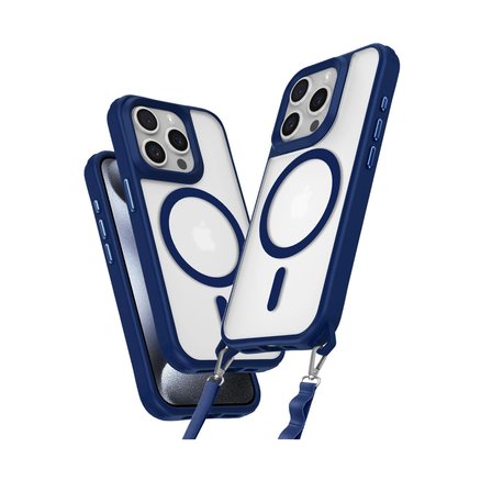 Apple İphone 15 Pro Max Kılıf Enka Magsafe Silikon Kılıf - Lacivert