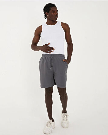 Gardolap VIP Giyim Erkek Boyfriend Kalıp Keten Karışımlı Likralı Bağlamalı Şort