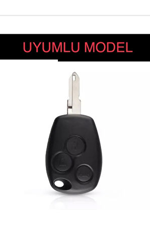 Clio Kangoo Megane Modus Laguna Scenic Silikon Anahtar Koruma Kılıfı Siyah Renk 3 Tuşlu