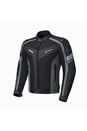 Jk152 Siyah Gri Motosiklet Montu