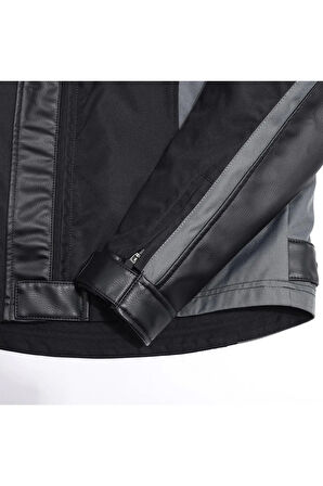 Jk152 Siyah Gri Motosiklet Montu