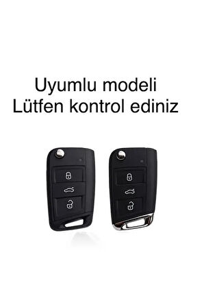Seat Leon Mk3 Golf 7 Ve 7.5 T-roc Uyumlu Lüks Anahtar Koruma Kılıfı Açıklamayı Okuyunuz Lütfen