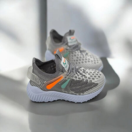 ERKEK ÇOCUK GÜNLÜK GRİ TRİKO SNEAKER 