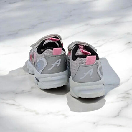 KIZ ÇOCUK GRİ ÜST BASKILI SNEAKER 