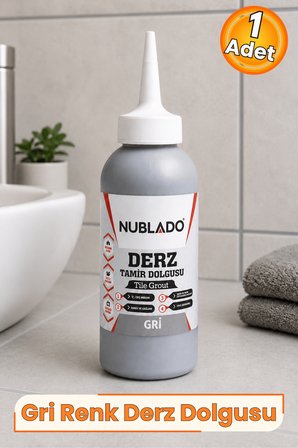 1 Adet Hazır Derz Dolgu Macunu 220 Gr Gri, Fayans Seramik Mermer ve Cam Mozaik Derz Tamir Dolgusu, Suya Dayanıklı, Hızlı Kuruyan, Esnek, Çatlama Yapmayan, İç Dış Mekan, Tüp Uçlu Kolay Uygulama