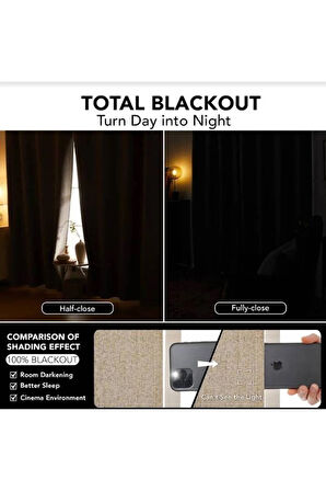 Keten Gri Antrasit Kalın Güneşlik Blackout Kararma Fon Perde Düz Dikim