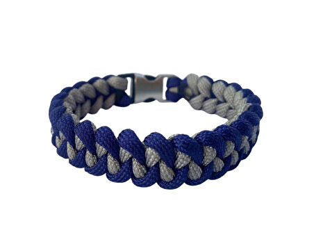 PARACORD BİLEKLİK GRİ-LACİVERT SHARK MODELİ